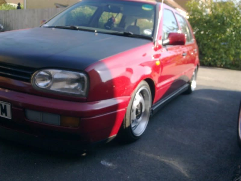 my mk3 golf slammed baby