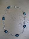 Silver Chain with Blue Stone