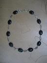 Silver and polished Lava Necklace