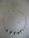 Green Stone and Silver Necklace