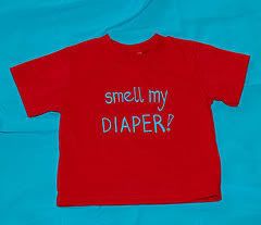 SALE!! smell my DIAPER! painted shirt 12 months