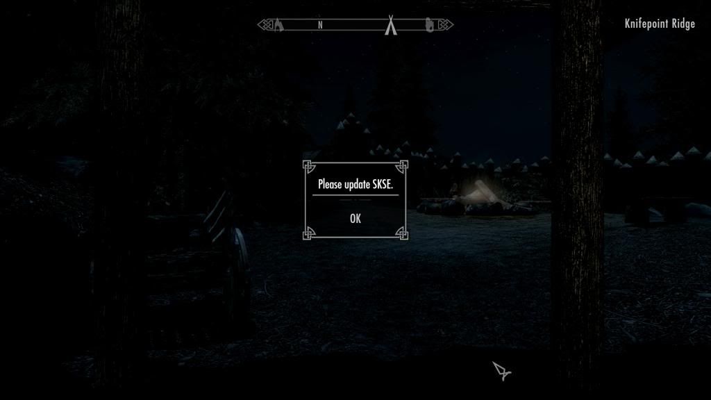 Skse please update to the latest version of skyrim