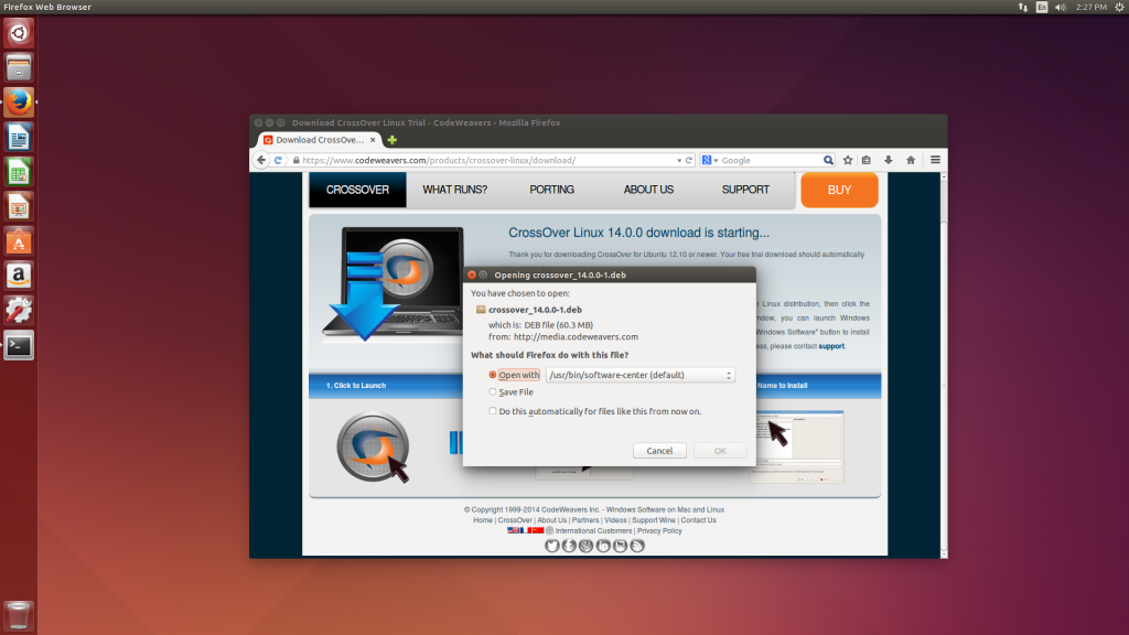 CrossOver Linux 1320 для Ubuntu - Скачать