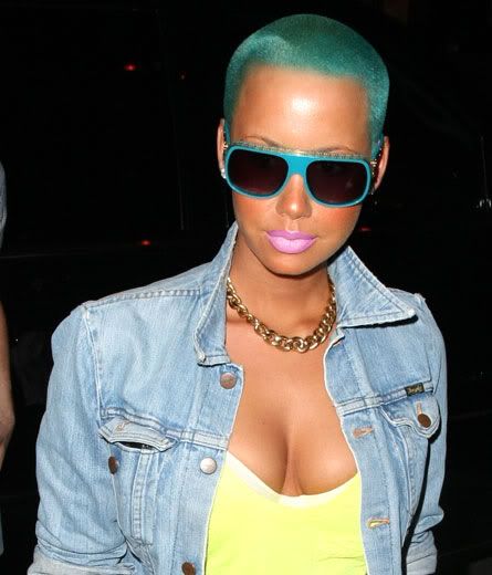 pictures of amber rose with hair. 100%. Amber