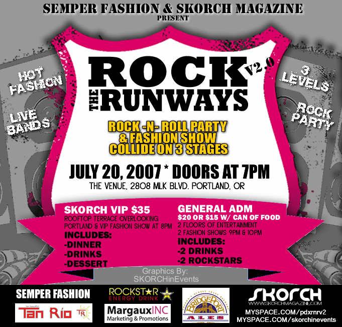 In 10 DAYS–Three Stages Collide for "Rock The Runways" Party and Fashion Show In 10 DAYS--Three Stages Collide for "Rock The Runways" Party and Fashion Show