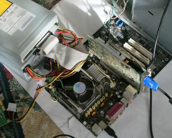 Fixing my computer out side of it's case.