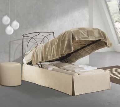 Letto singolo in ferro battuto fior di loto disponibile anche con ... Letto ferro battuto con cuscini