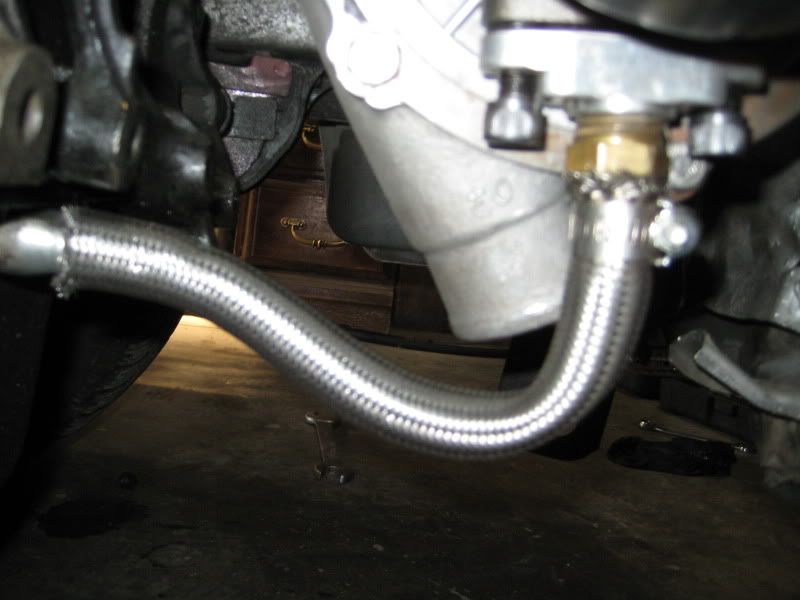 Advice on Oil return line angle.