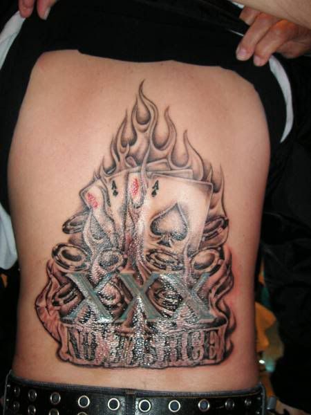 Tribal flames tattoo design or flames tattoo