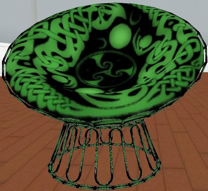 Celtic green round cuddle chair