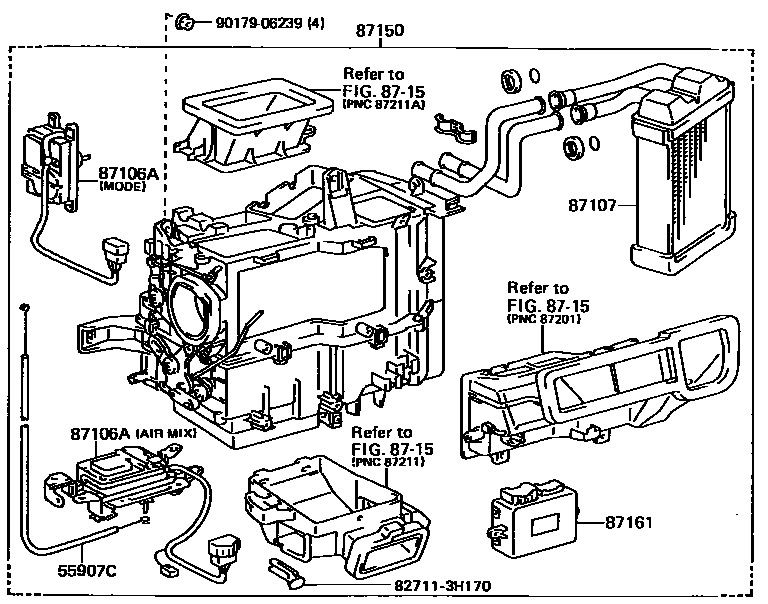 Replace heater core 1990 toyota truck