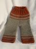 **20% OFF SALE**  Natural/Burnt Orange Crocheted Wool Longies (Large)