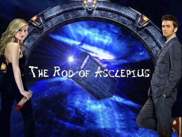 Buffy and the Doctor in front of the Stargate