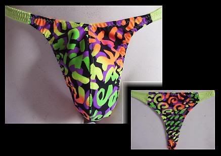 MENS YELLOW NEON "PSYCHEDELIC" THONG