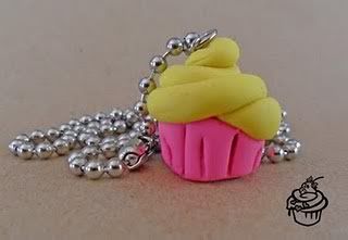 PINK LEMONADE CUPCAKE CHARM NECKLACE