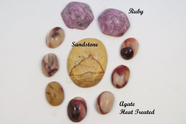 Cabochons, 10 cabs cut 1.16.12
