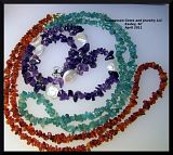 Gemstone,Necklace,Aquamarine,Amethyst,Fire Opal,Handmade,Unique