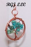 Copper,Pendabnt,Turquoise,Tree of Life,Artisan