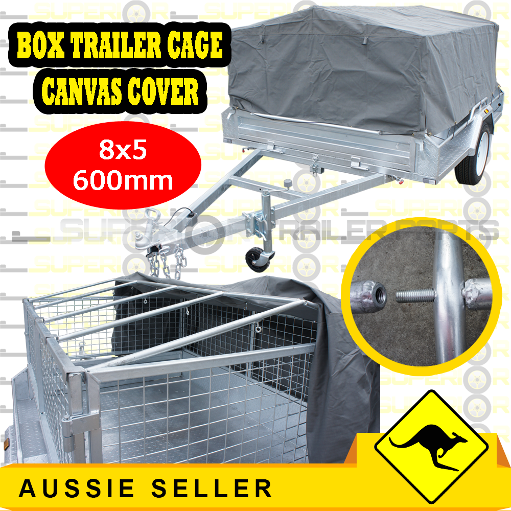 8X5 TRAILER CAGE CANVAS COVER (600mm) eBay