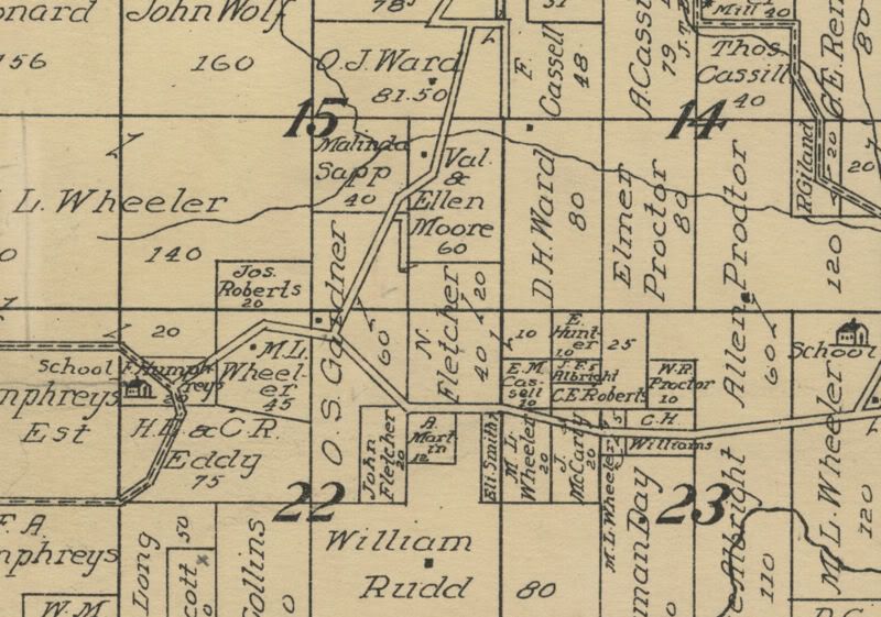 Marion Township, Davis County Iowa Plat Map; Authentic 1912 Hand