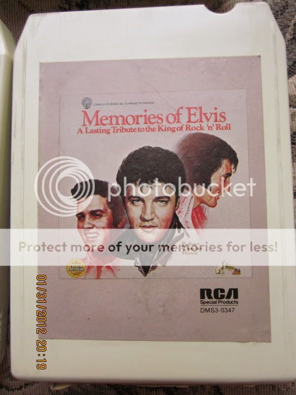 LOT OF 3  8 TRACK TAPES ELVIS PRESLEY *WELCOME TO MY WORLD,MEMORIES 