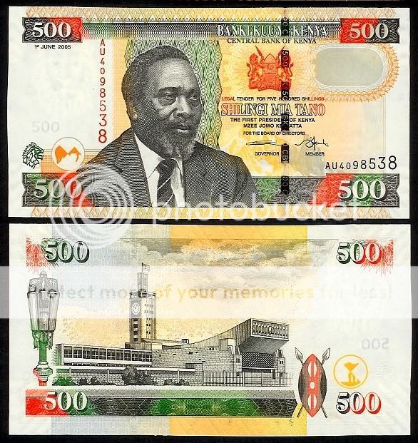 Kenya 500 Shillings 2005 P44 Uncirculated