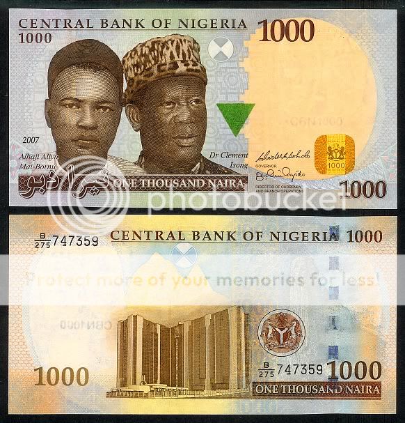 NIGERIA 1000 NAIRA 2007 P NEW UNCIRCULATED  