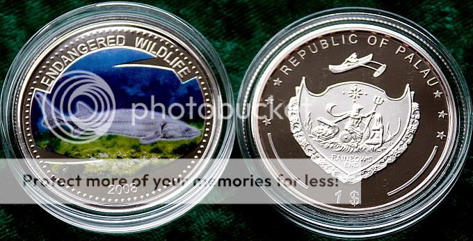 PALAU 1 DOLLAR 2008 MULTICOLORED PROOF  