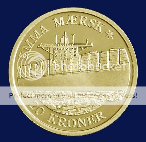 Denmark 20 Kroner 2011 SHIP Coin Emma Maersk UNC