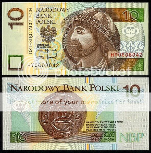 POLAND 10 ZLOTYCH 1994 P173 UNCIRCULATED  