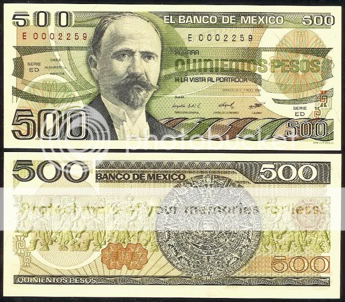 Mexico 500 Pesos 1984 P79B Uncirculated