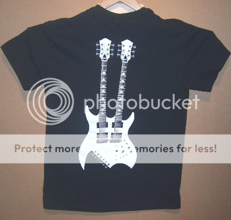 lita ford - the bitch is back live t shirt - med - 2 neck guitar