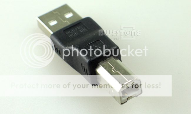 USB A Male to Type B Male Adapter Converter Printer  