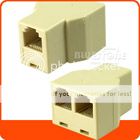 2x RJ11 Telephone Phone Fax Y Adapter Divider Splitter  