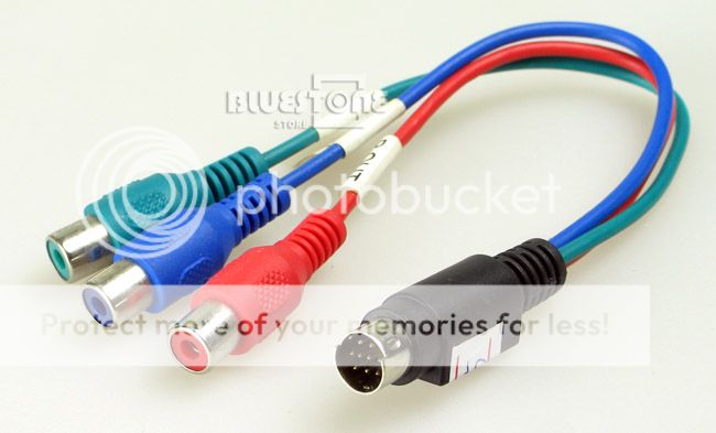 Pin S Video Male to 3 RCA TV AV Female Cable Adapter  
