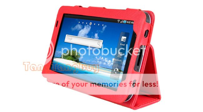 Leather Case Stand for Samsung Galaxy Tab Tablet Red  