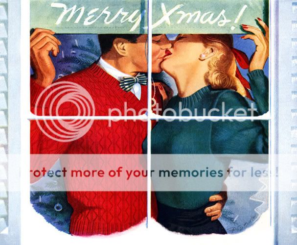 Retro Christmas couple Pictures, Images and Photos
