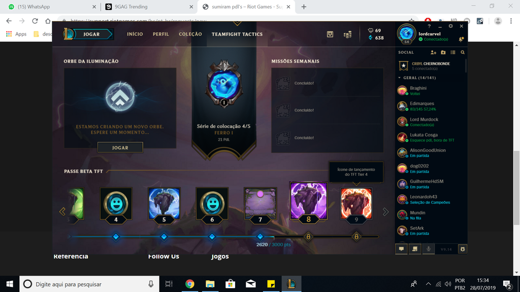 imagem de 28/07/2019 - logo antes de enviar ticket com esse problema