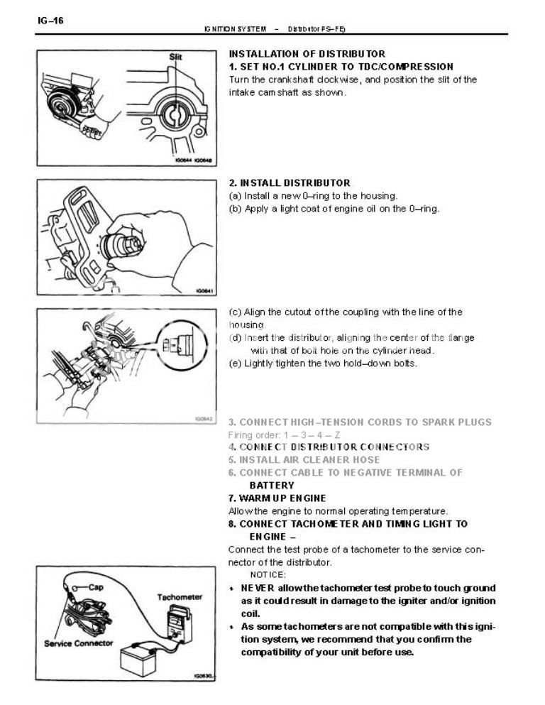 Distributor Removal And Replacing | Toyota Nation Forum