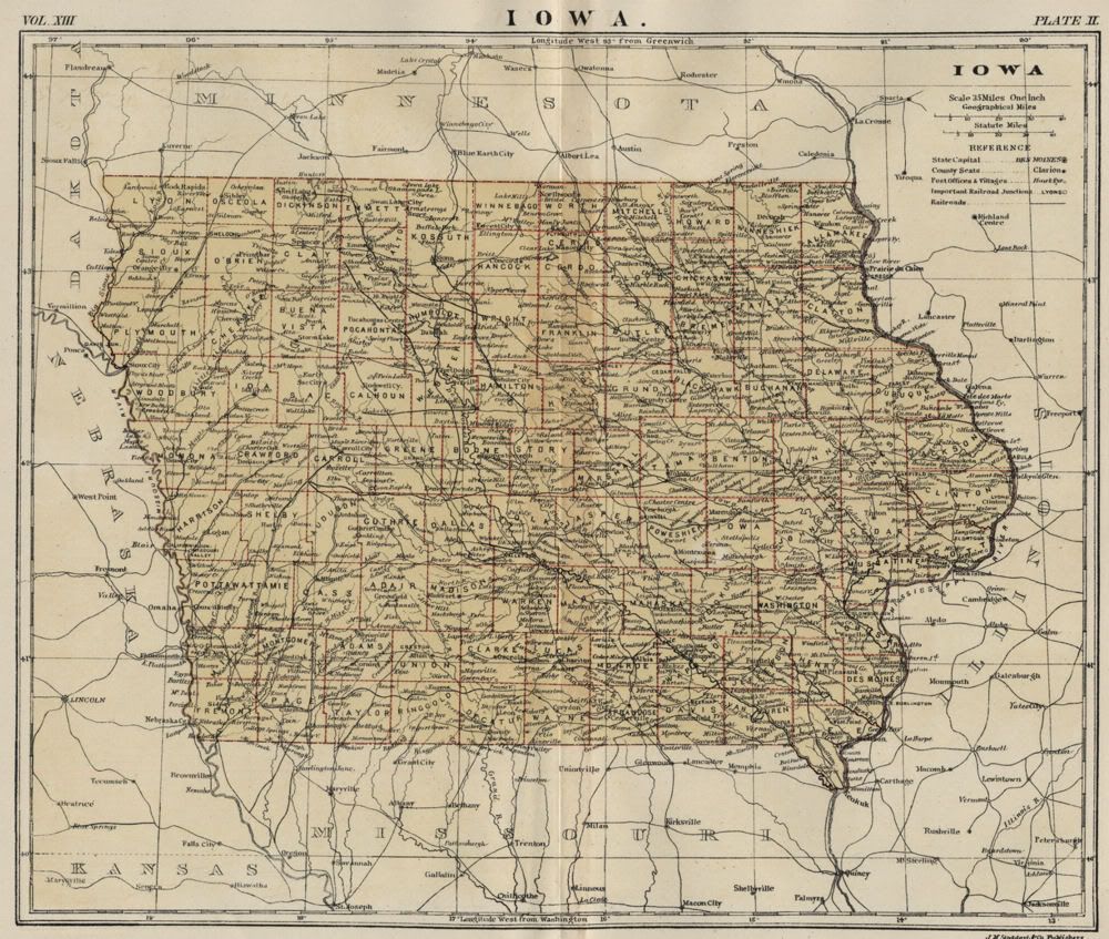Map Of Iowa Showing Cities