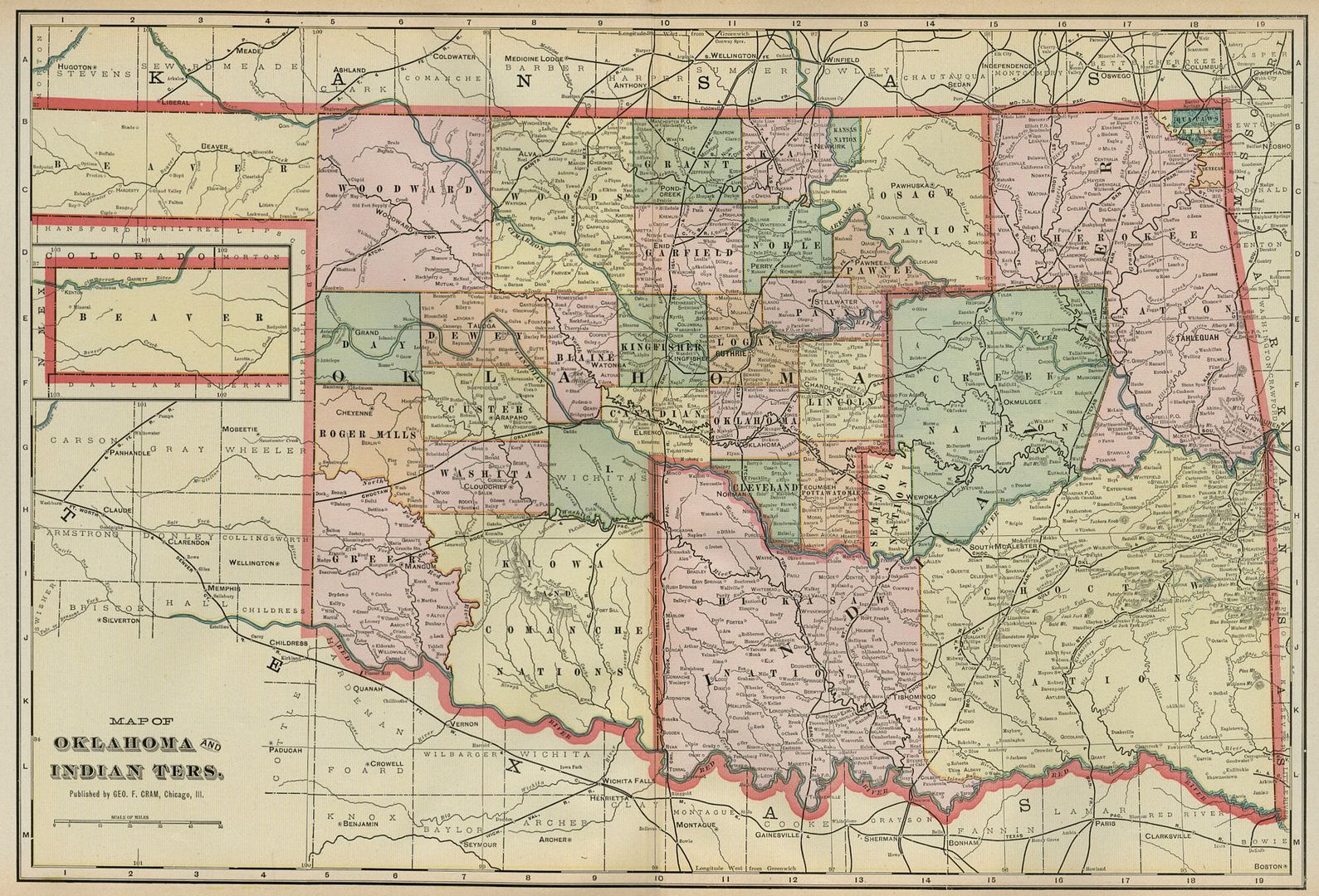 Oklahoma Indian Tribes Map